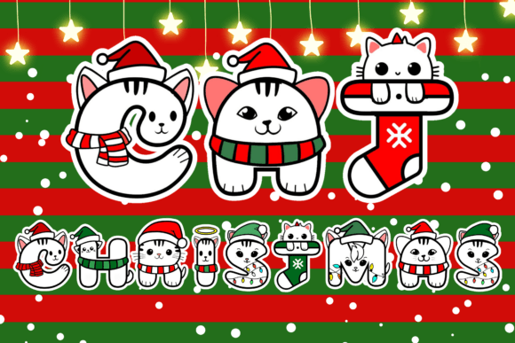 Cat Christmas Font - Featured Image