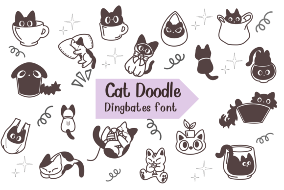 Cat Doodle Font - Featured Image