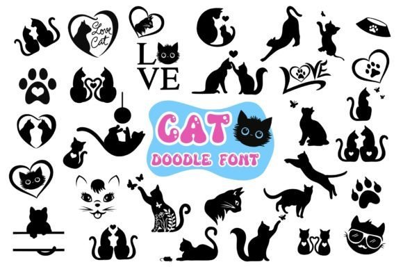 Cat Doodle Font - Featured Image