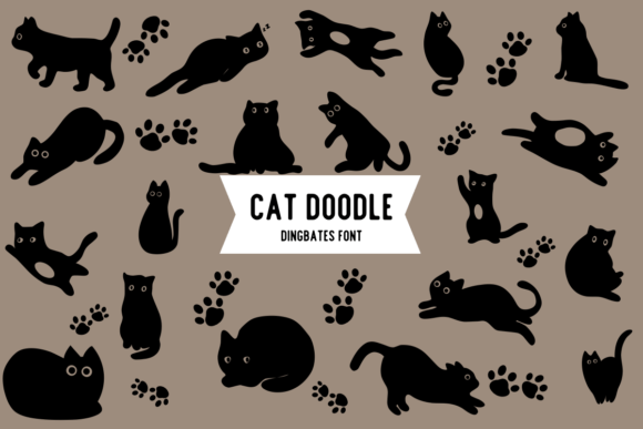 Cat Doodle Font - Featured Image