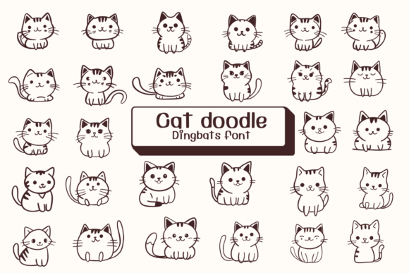 Cat Doodle Font - Featured Image