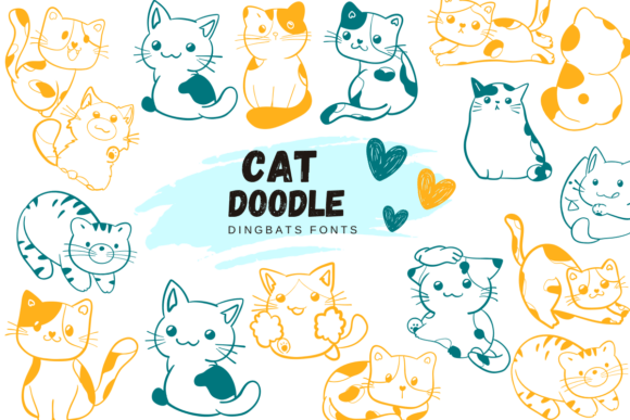 Cat Doodle Font - Featured Image