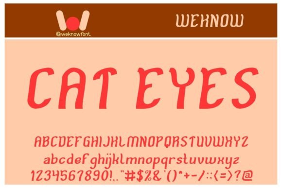 Cat Eyes Font - Featured Image