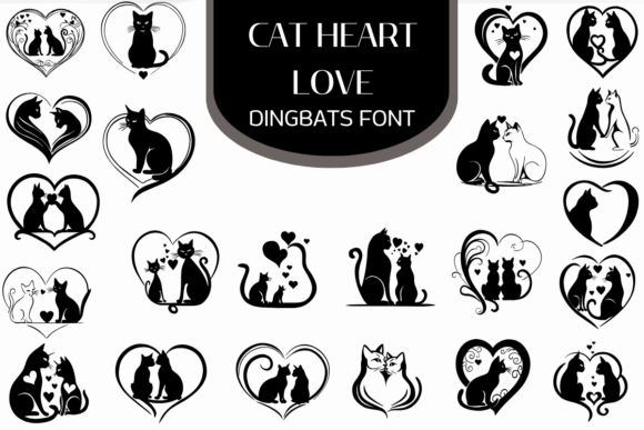 Cat Heart Love Font - Featured Image