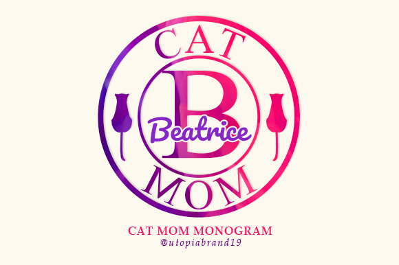 Cat Mom Monogram Font - Featured Image