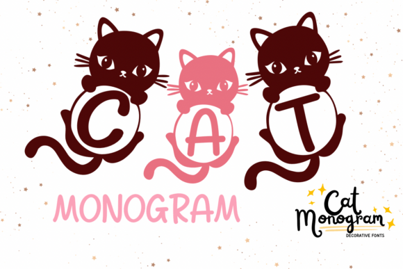 Cat Monogram Font - Featured Image
