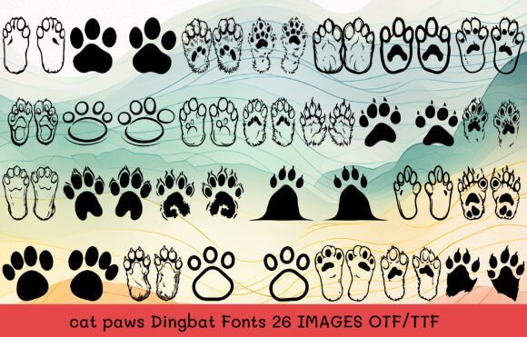 Cat Paws Font - Featured Image