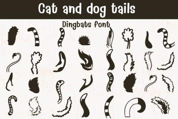 Cat and Dog Tails Font - Featured Image