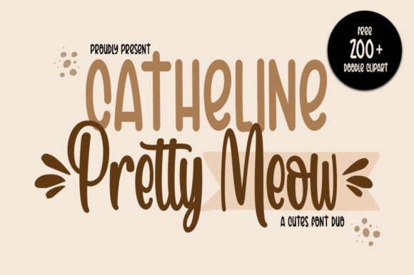 Catheline Pretty Meow Font - Featured Image