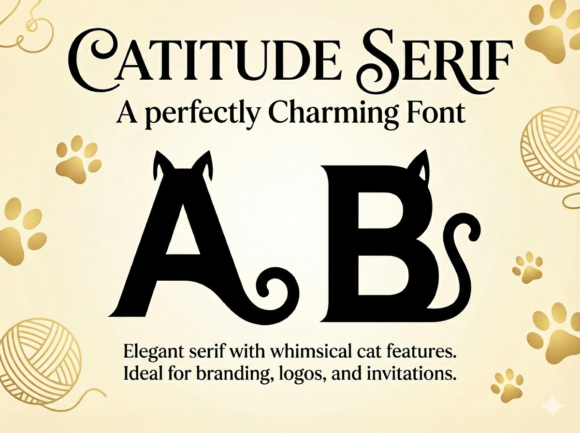 Catitude Serif Font - Featured Image