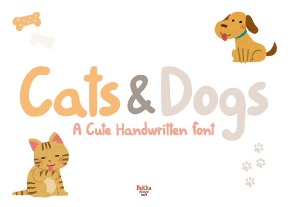 Cats and Dogs Handwritten Font - Featured Image