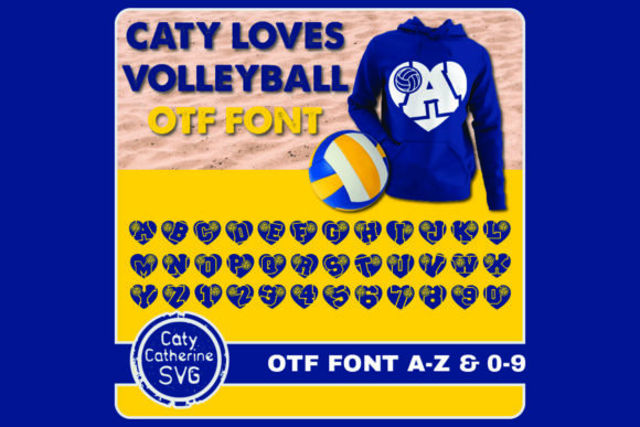 Caty Loves Volleyball Font - Featured Image