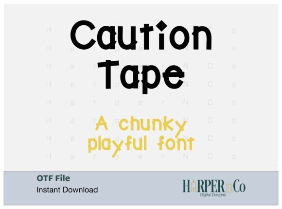 Caution Tape Font - Featured Image