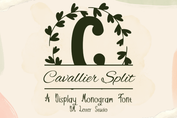 Cavallier Split Monogram Font - Featured Image