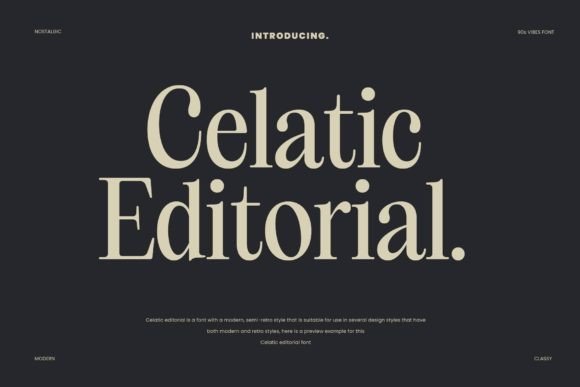 Celatic Editorial Font - Featured Image