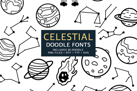 Celestial Doodle Font - Featured Image