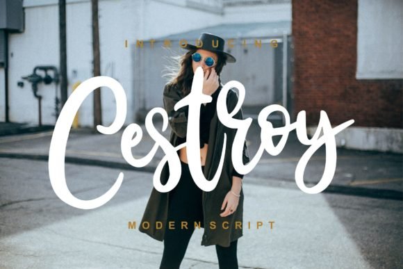 Cestroy Script Font - Featured Image