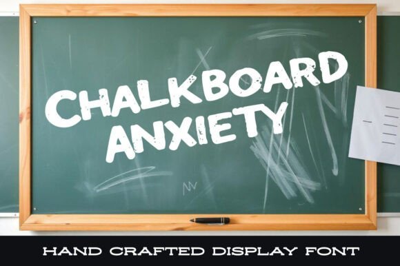 Chalkboard Anxiety Font - Featured Image