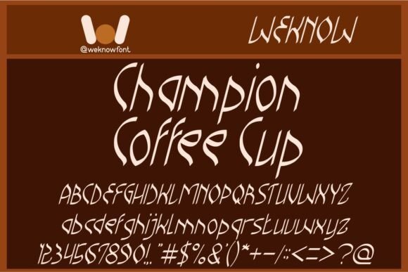 Champion Coffee Cup Font - Featured Image