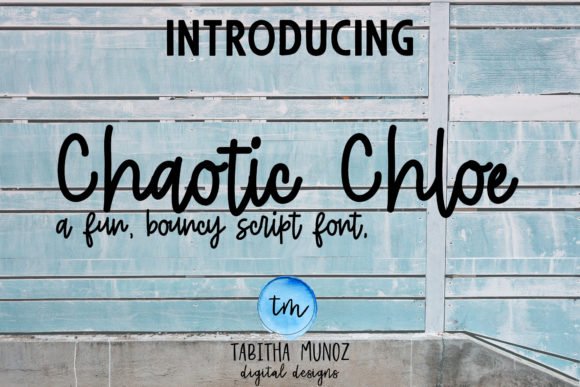 Chaotic Chloe Font - Featured Image