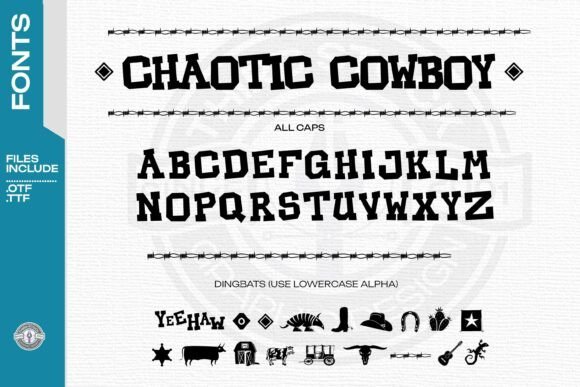 Chaotic Cowboy Font - Featured Image