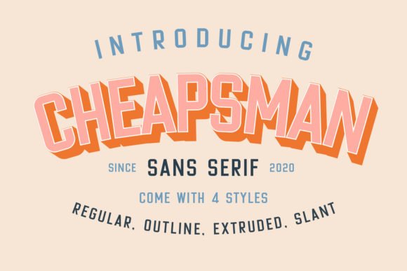 Cheapsman Font - Featured Image
