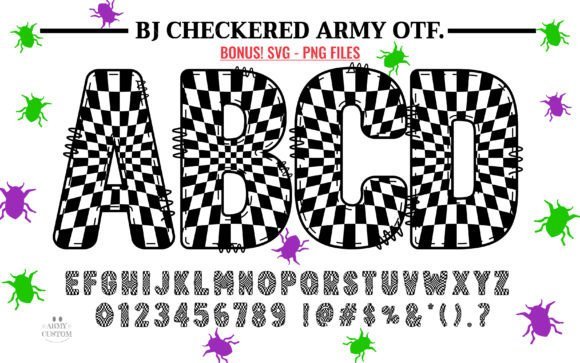 Checkered Army Font - Featured Image