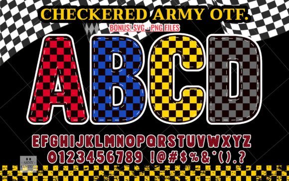 Checkered Army Font - Featured Image
