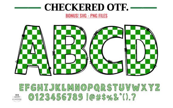 Checkered Green Font - Featured Image