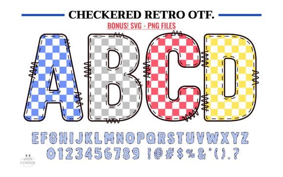 Checkered Retro Font - Featured Image